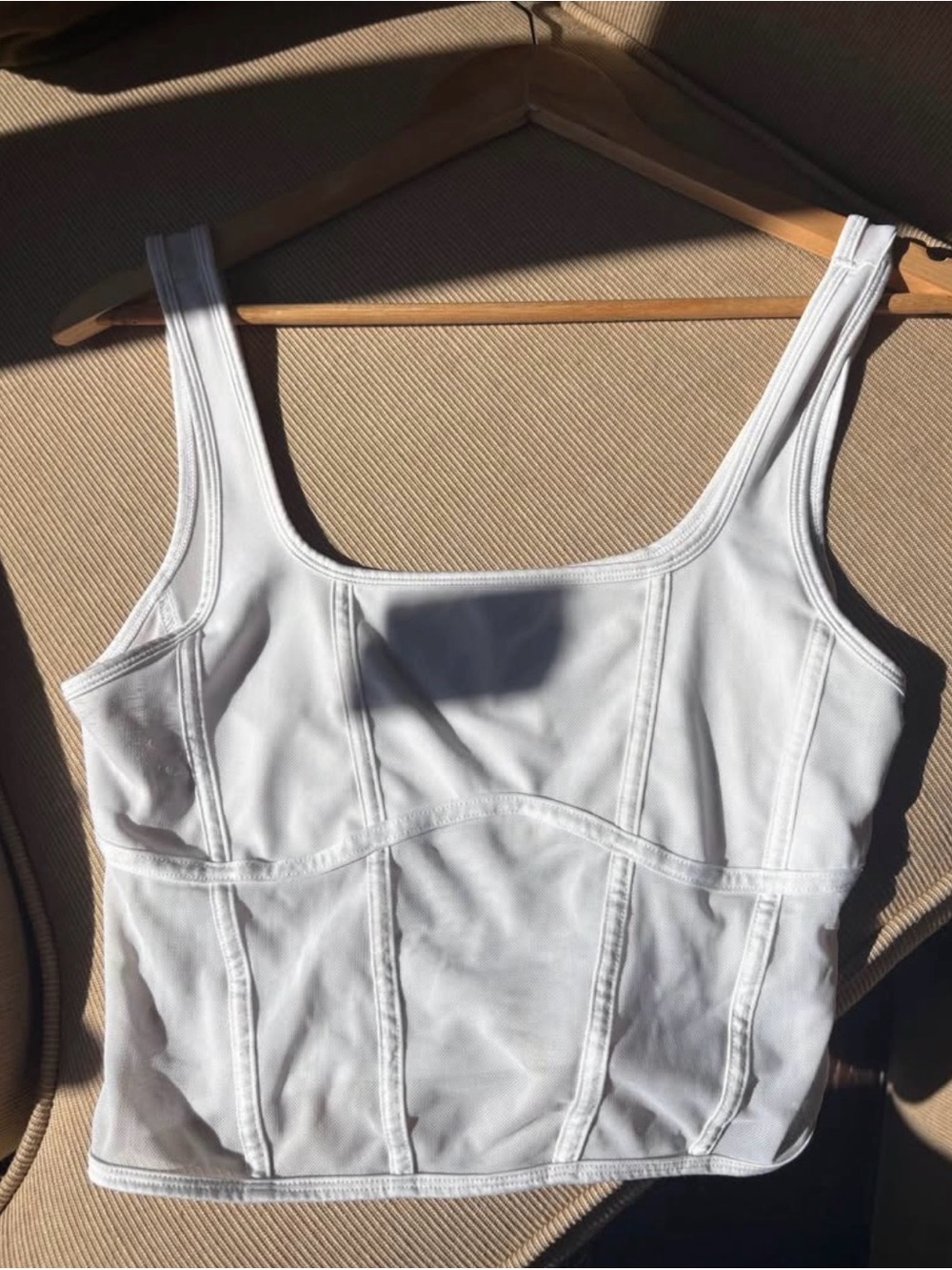 Top White Tank-Style One Piece